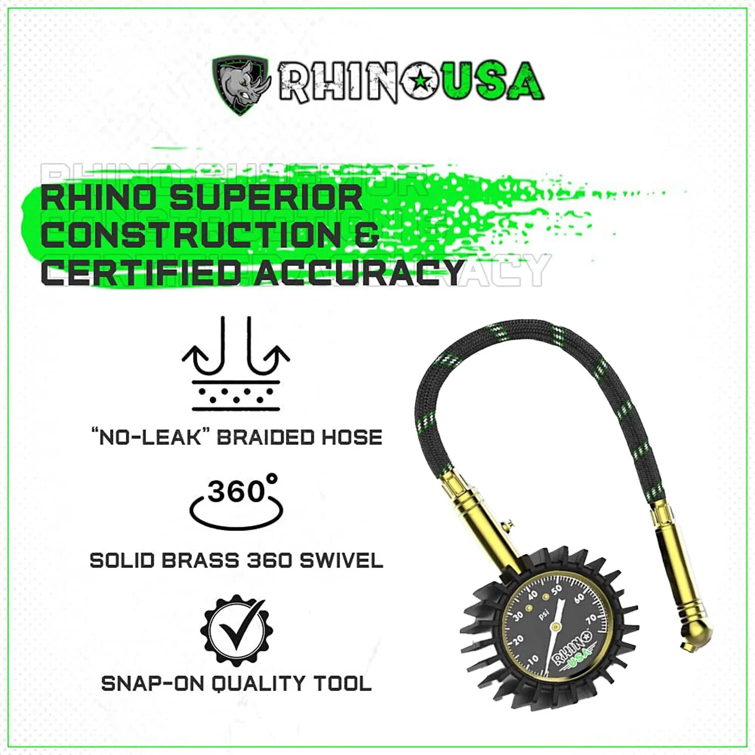 Rhino USA 75 PSI Tire Pressure Gauge - Image 4