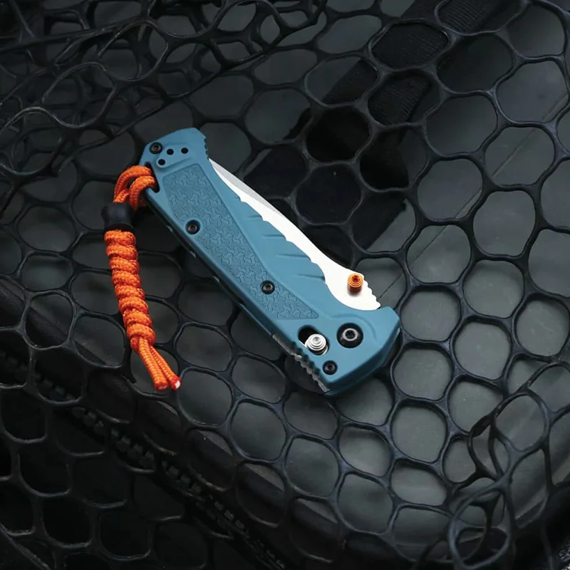 Benchmade Mini Adira Depth Blue Grivory Drop-point MagnaCut Steel EDC Knife - Image 6