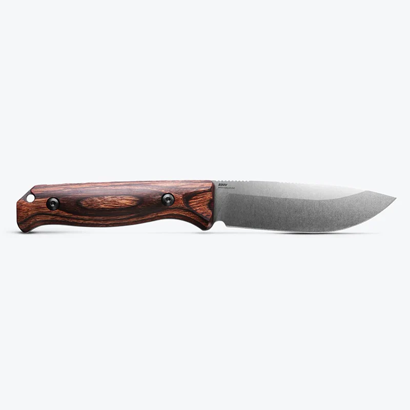 Benchmade Saddle Mountain Skinner 15002 S30V Stainless Steel Fixed Blade Knife Wood Handle - Image 3