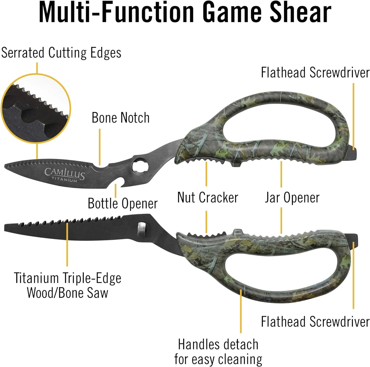 Camillus 9" Multi-Function Game Shears - Image 2