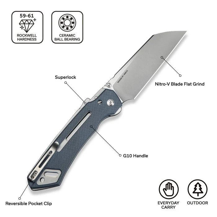Civivi Buster FG, Thumb Stud & Superlock Pocket Knife, Nitro-V Blade - Image 23