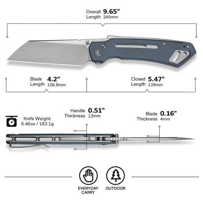 Civivi Buster FG, Thumb Stud & Superlock Pocket Knife, Nitro-V Blade - Image 24