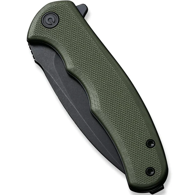 Civivi Mini Praxis - Green G10 Handle Black Stonewashed D2 Blade - Image 11