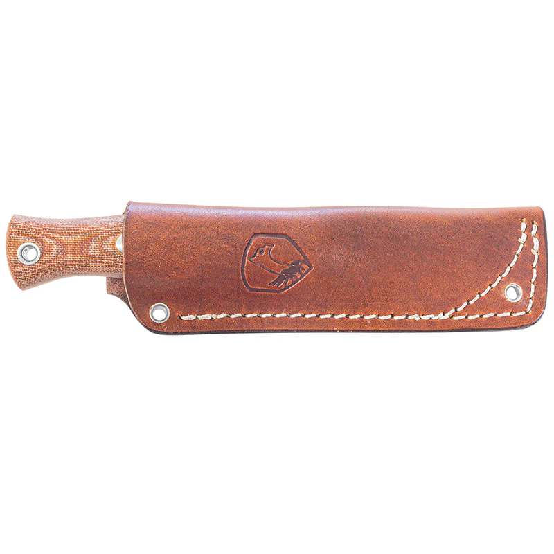 Condor Trivittata Puukko Knife 1095 High Carbon Steel Fixed Blade with Micarta Handle & Leather Sheath - Image 2