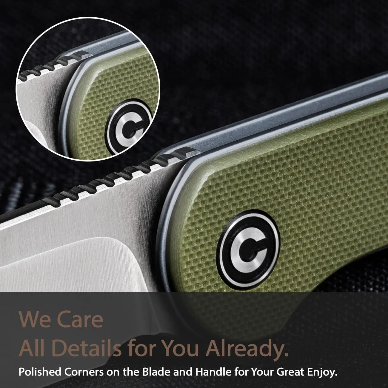 CIVIVI Elementum - Dark Green Micarta Handle - Image 7