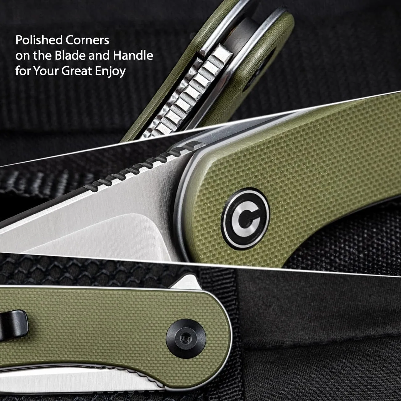 CIVIVI Elementum - Dark Green Micarta Handle - Image 8