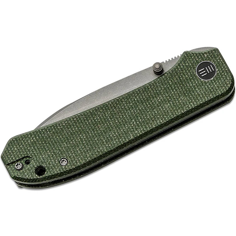 WE Big Banter - Green Canvas Micarta Handle - Image 4