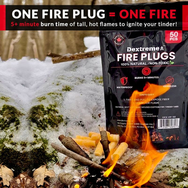 Dextreme Fire Plugs - Fire Starting Tinder (50 Pack) - Image 2