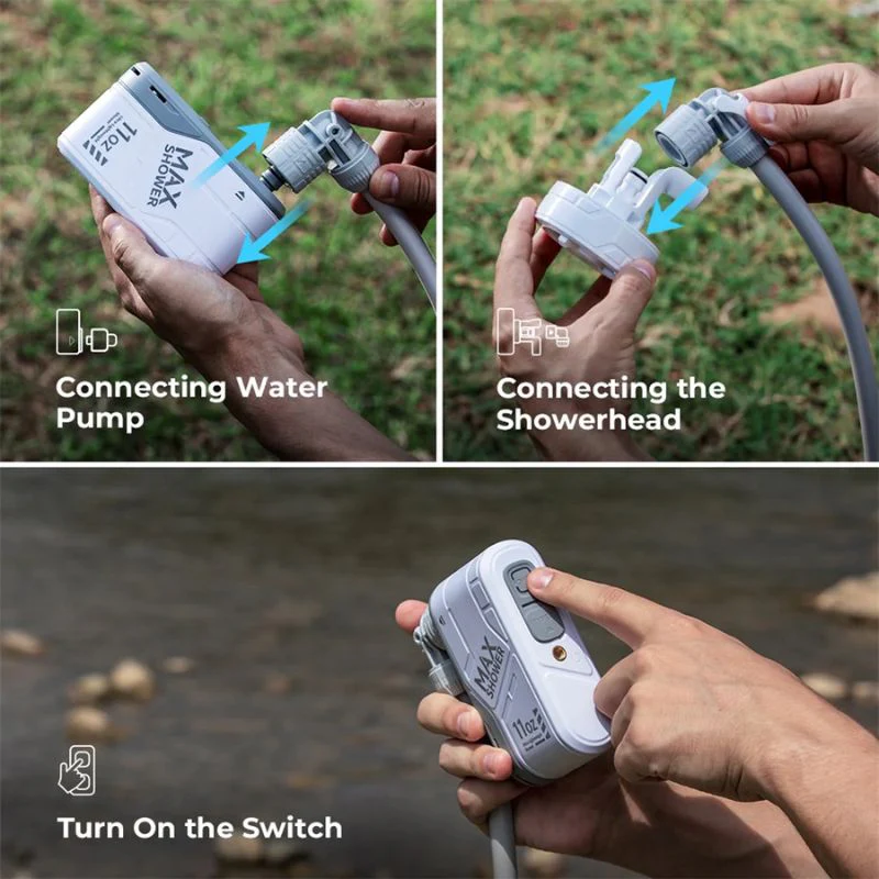 Flextail Max Shower - Rechargeable Outdoor Shower - Image 6