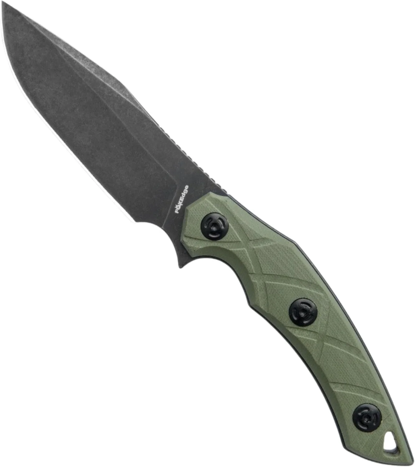Fox Edge Lycosa Fixed Knife, 8Cr13MoV Drop Point Full Tang Blade, G10 Handle with Kydex Sheath - Image 8