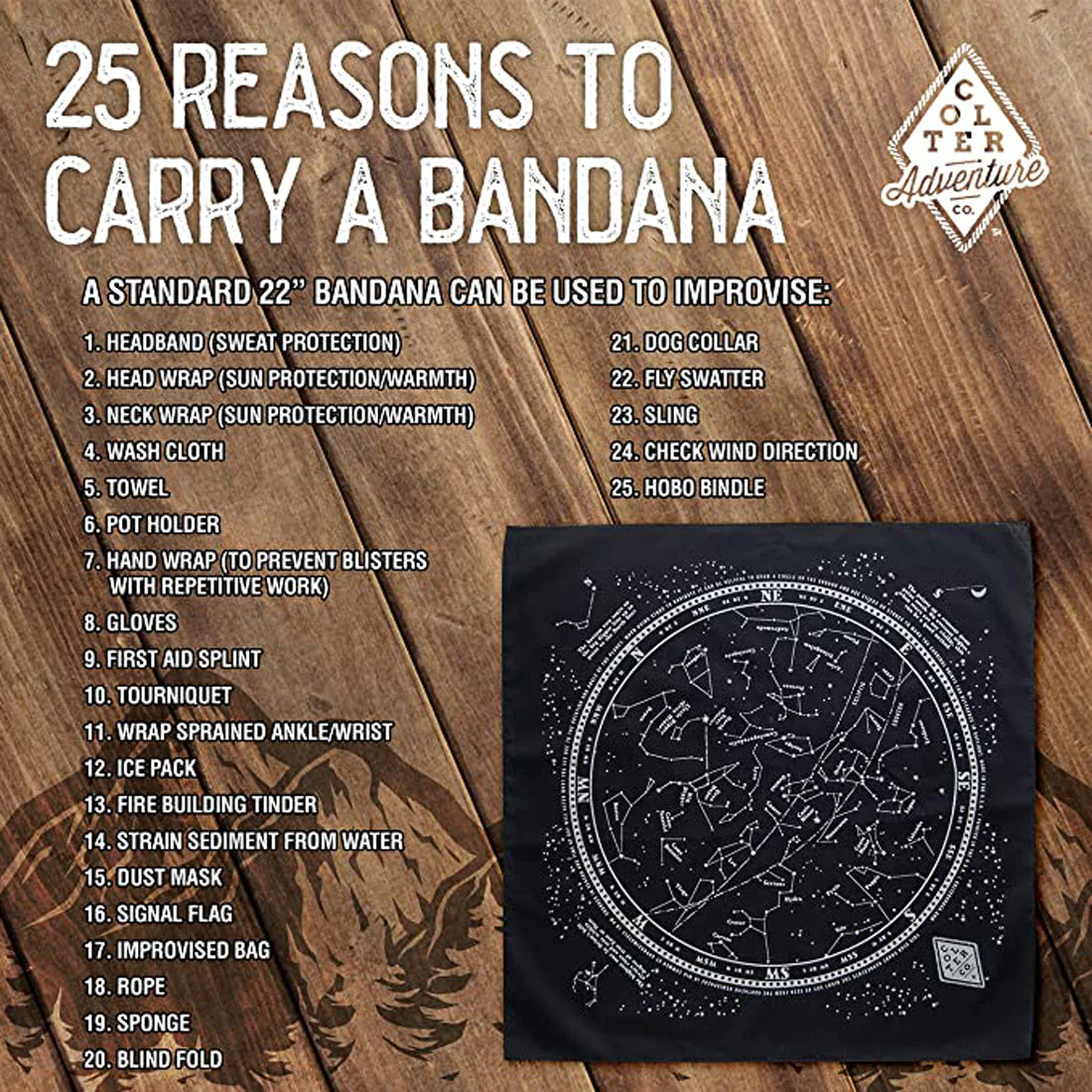 Colter Co. Glow In The Dark Stargazer Bandana - Image 12