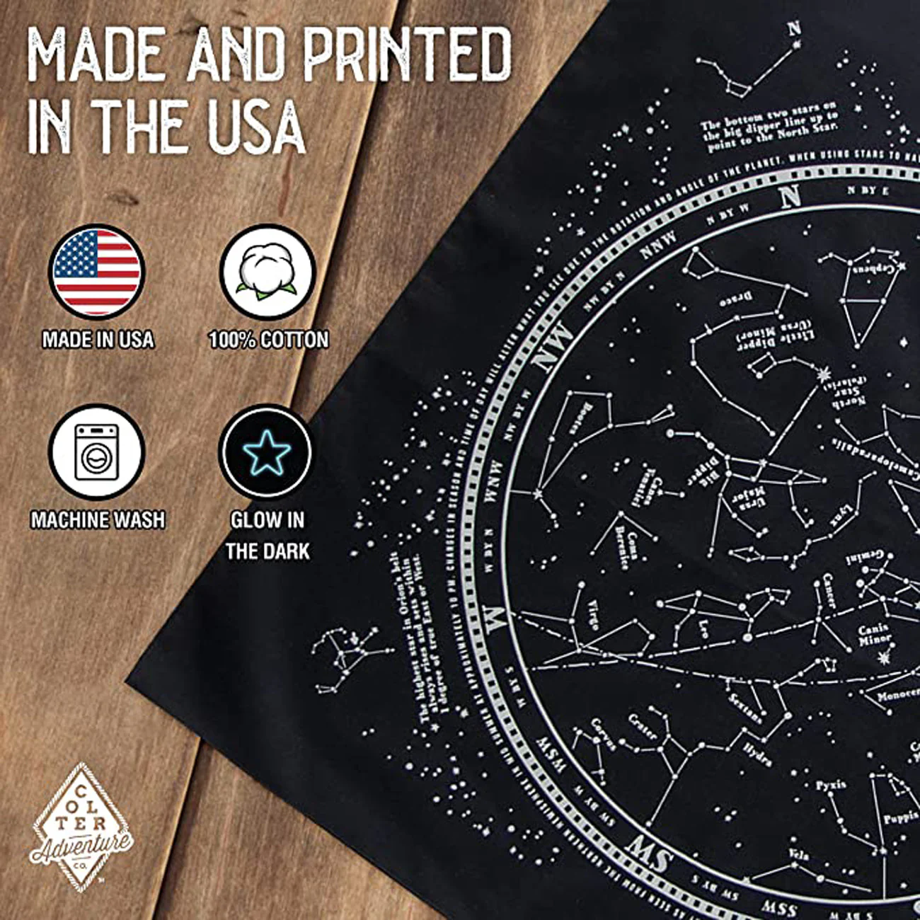 Colter Co. Glow In The Dark Stargazer Bandana - Image 9