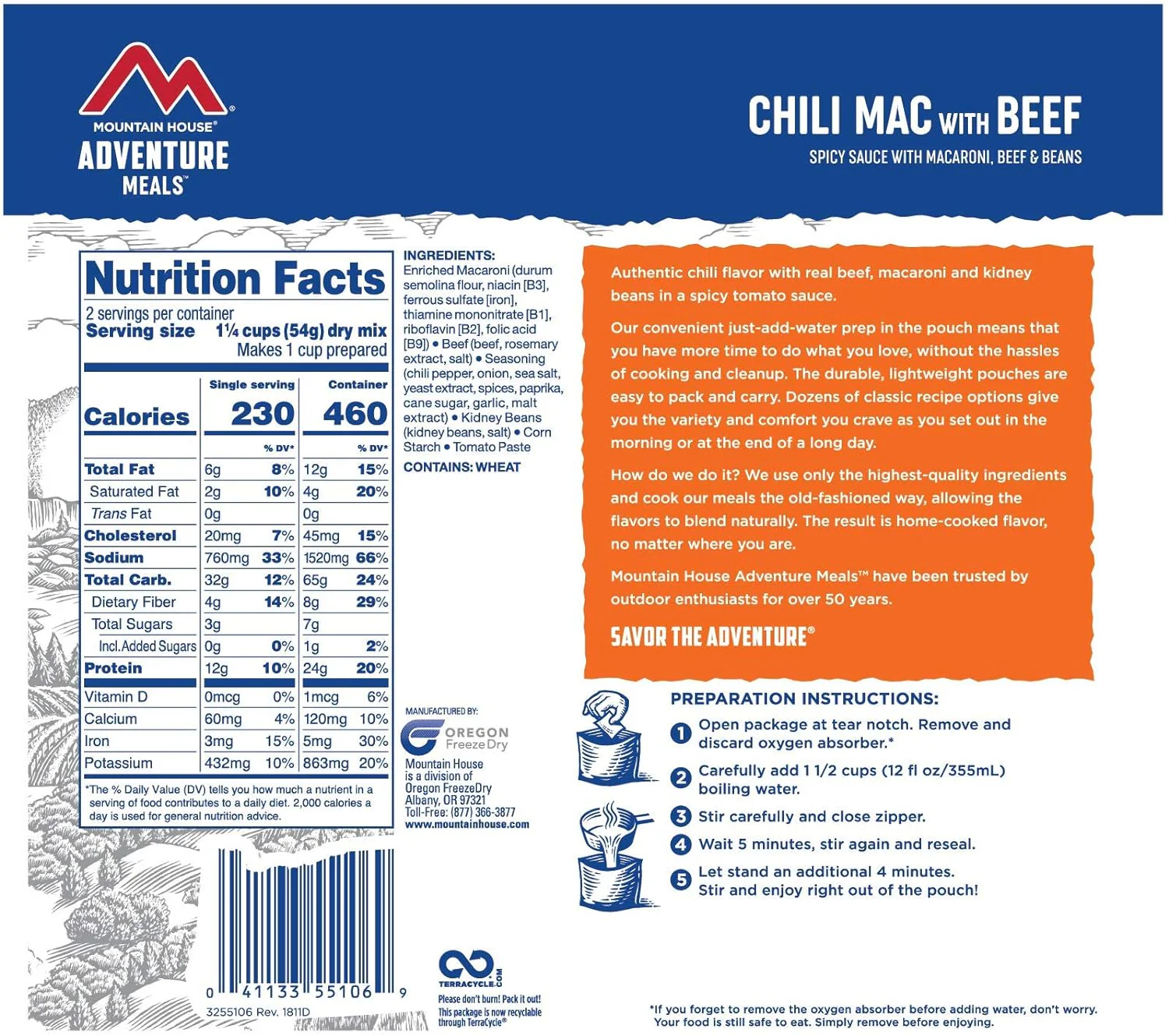 Mountain House Chili Mac w Beef - Image 2