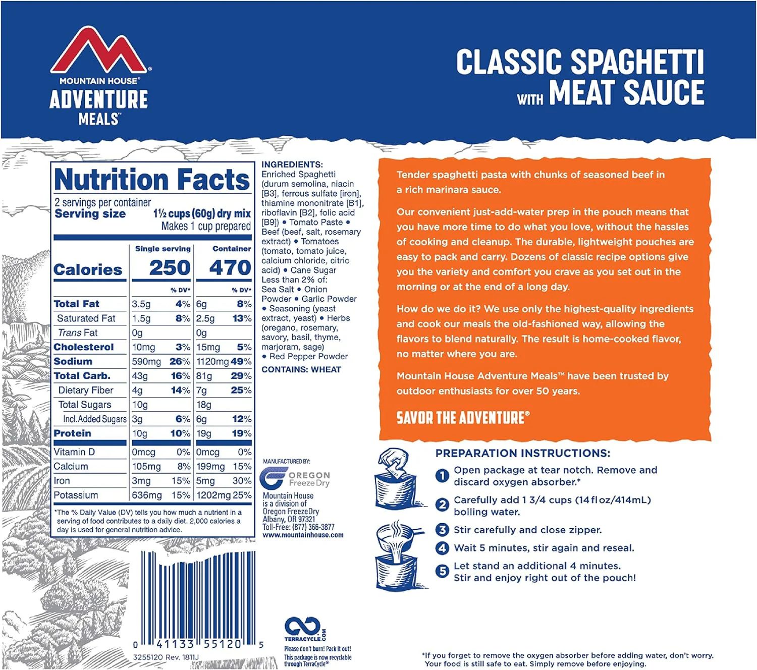 Mountain House Classic Spaghetti & Meat Sauce - Image 2