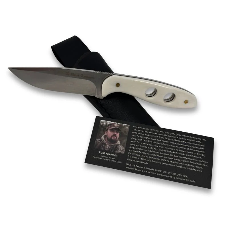 Ox Bone Whiteout Fixed Blade By Russ Kommer - Image 8