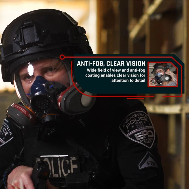 Parcil Safety PD-101 Full-Face Respirator Gas Mask With OV & Particulate Filtration - Image 5