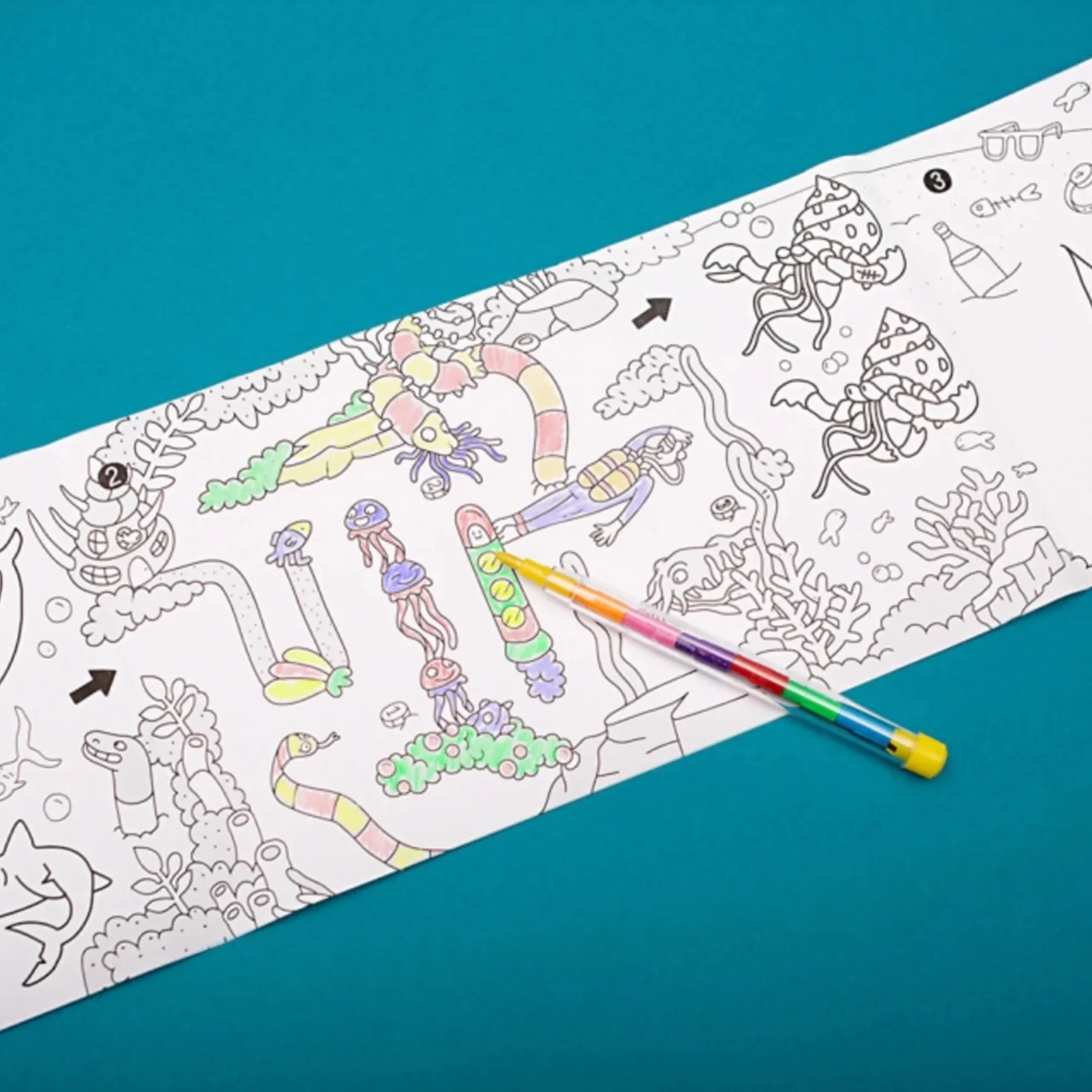 Pocket Games Ocean Coloring Poster - Image 3