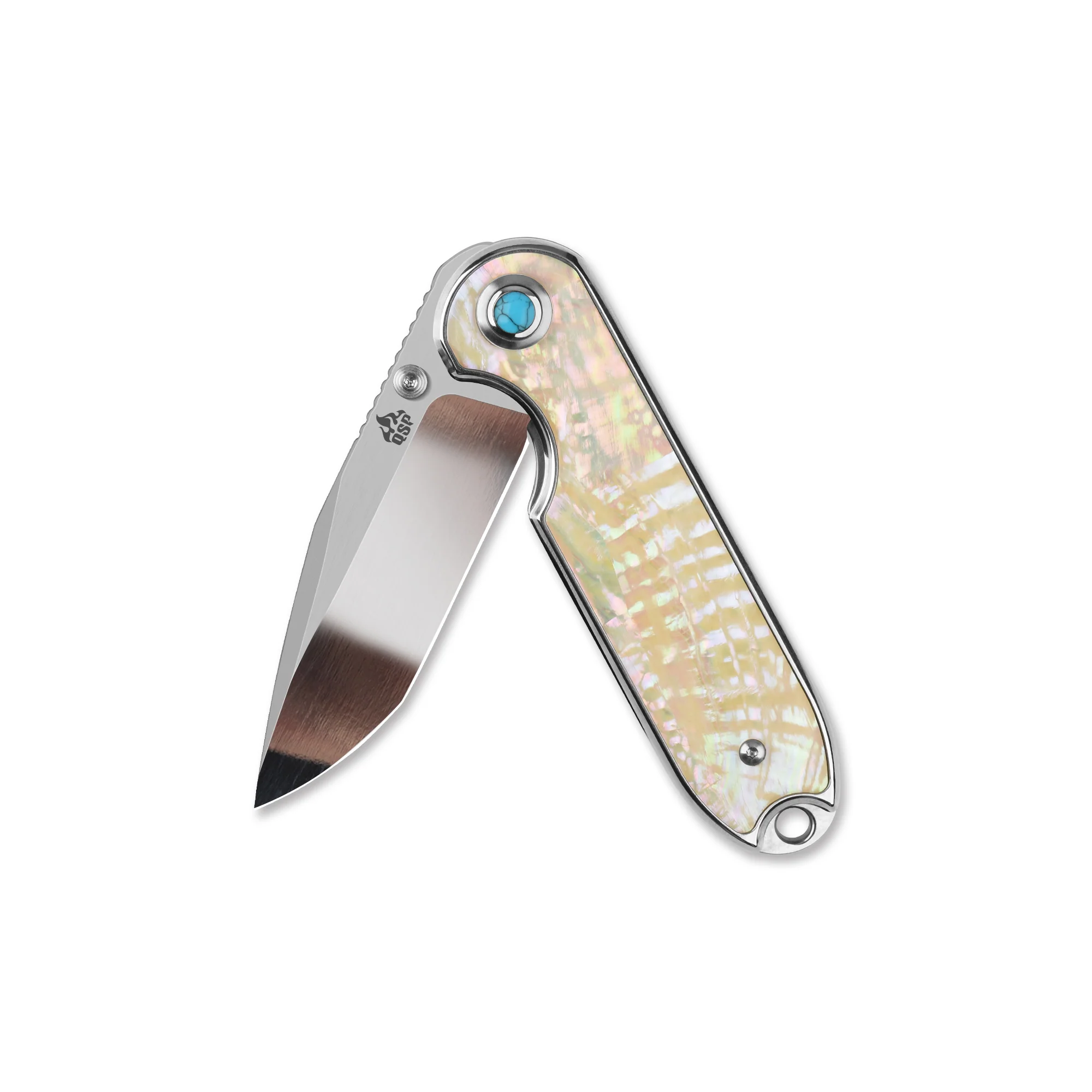 QSP Nebula Liner Lock Pocket Knife 14C28N Mirror Polish Blade Collectible EDC Folder - Image 2