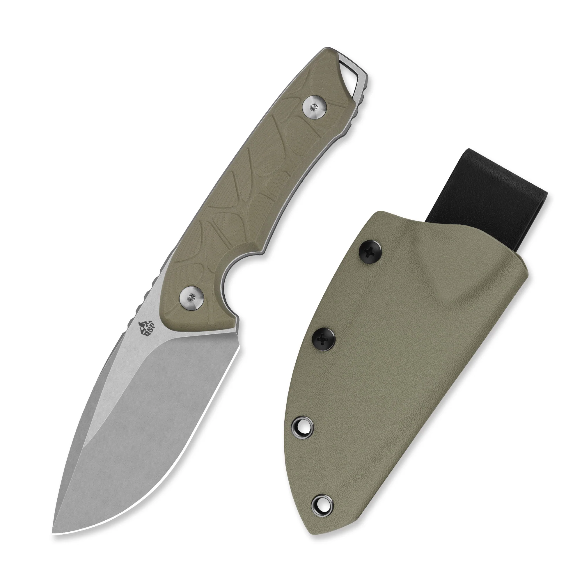 QSP Tiny TOT Compact Fixed Blade Knife 10Cr15MoV Steel G10 Handle with Kydex Sheath - Image 20