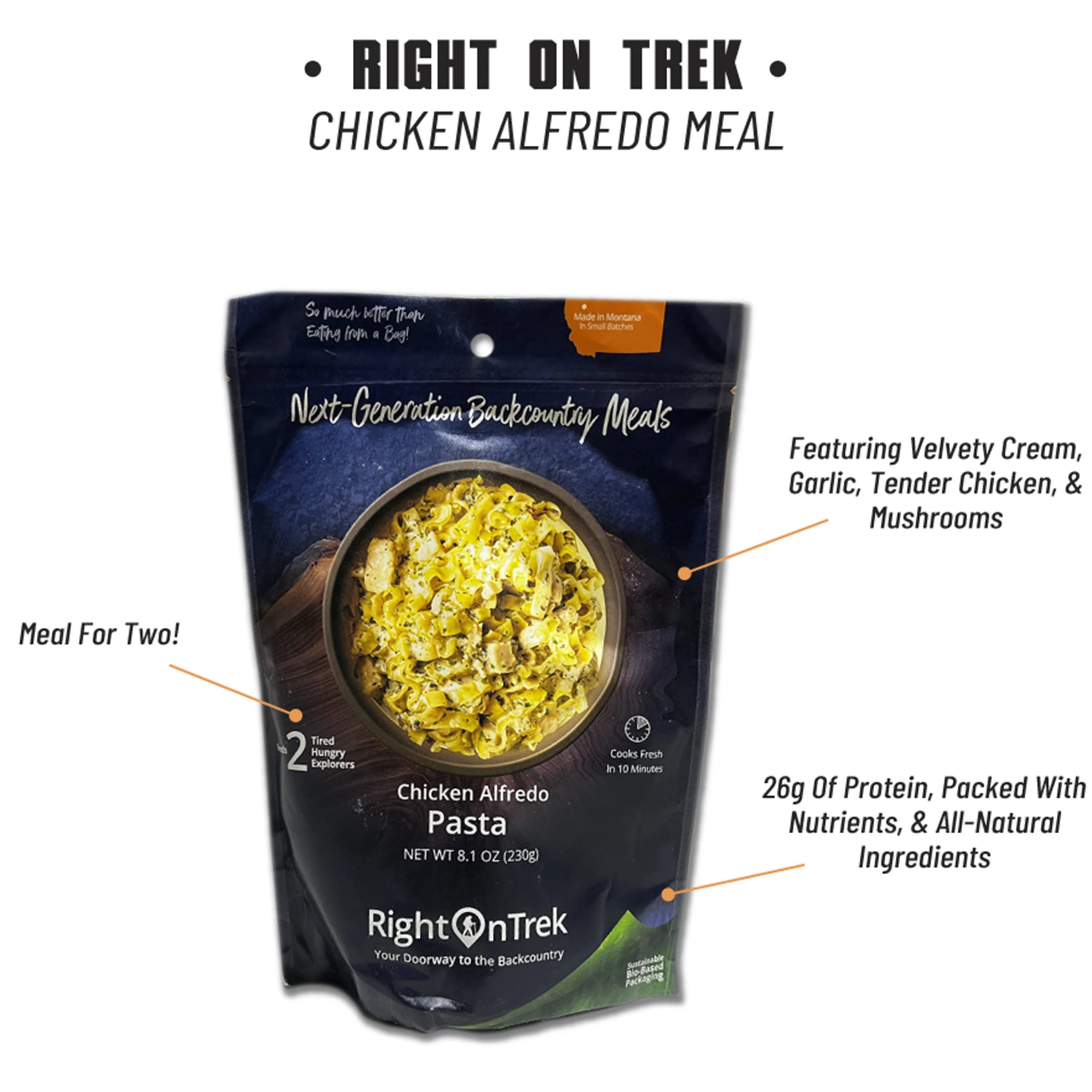Right On Trek 2 Person Meals - Chicken Alfredo - Image 4