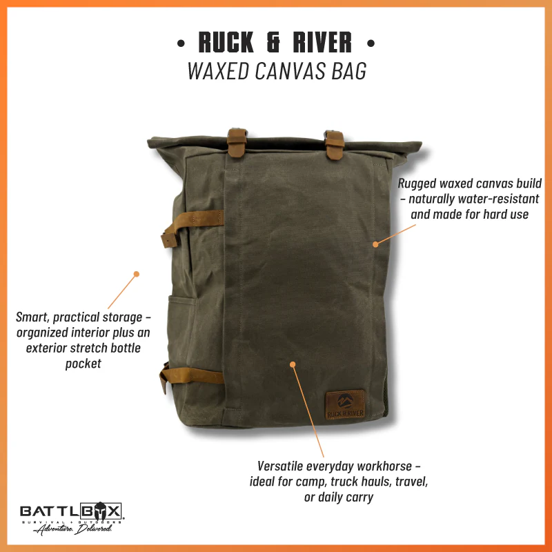 Ruck & River Waxed Canvas Bag - Image 3