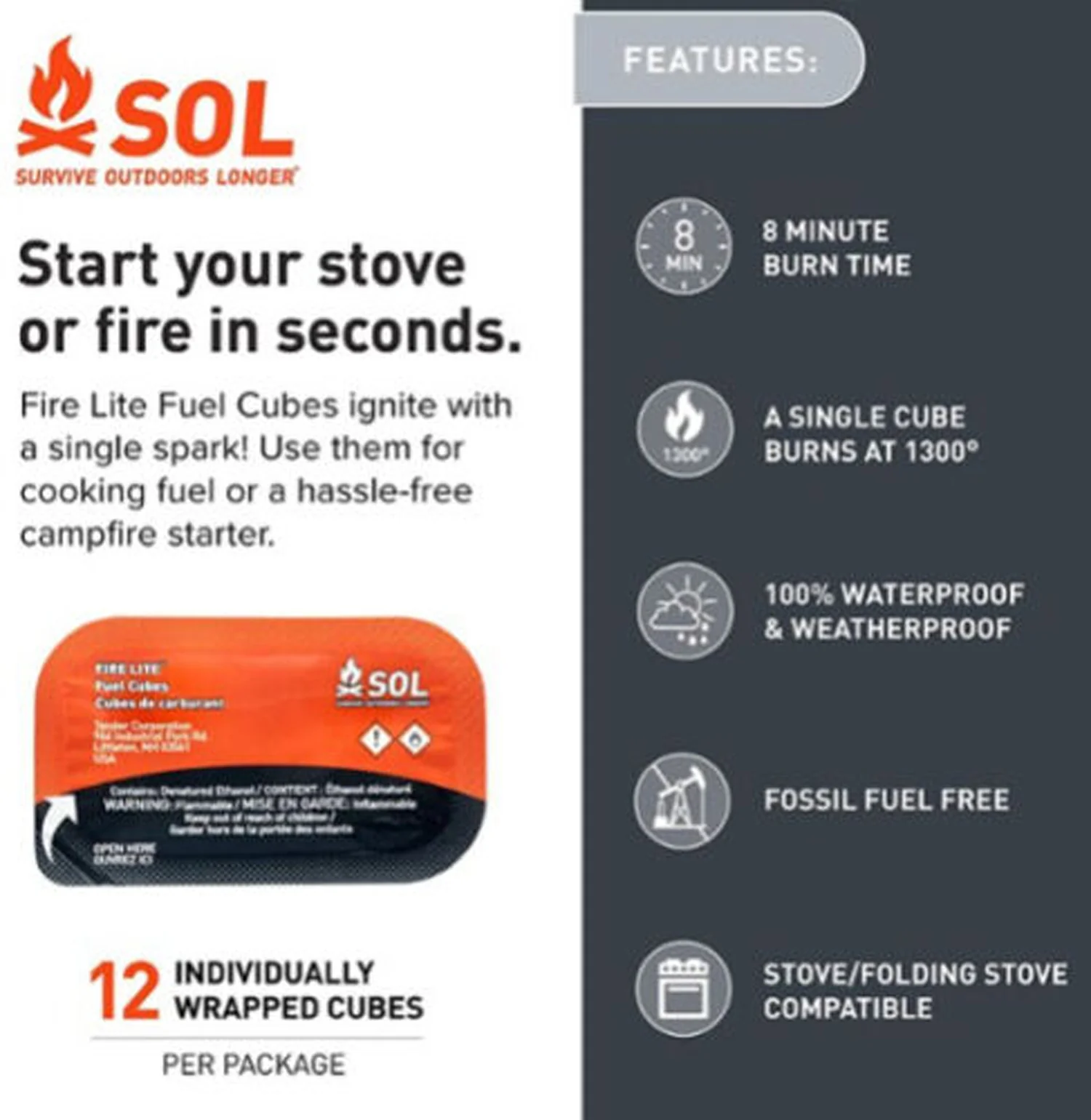 SOL Fire Lite Fuel Cubes - Image 6