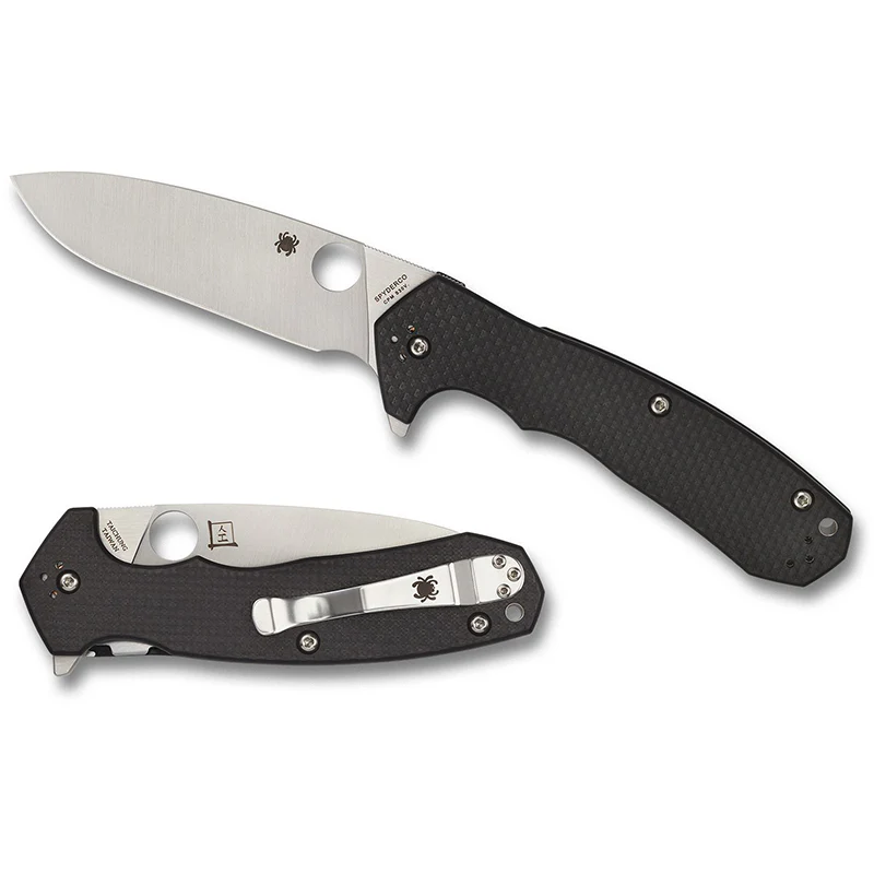 Spyderco Amalgam Carbon Fiber Handle - Plain Edge - C234CFP