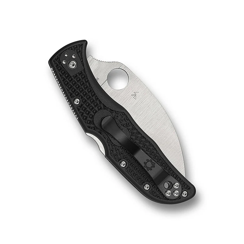 Spyderco Endela, Lightweight Wharncliffe SpyderEdge Knife, VG-10 Blade with Black FRN Handle - Image 3