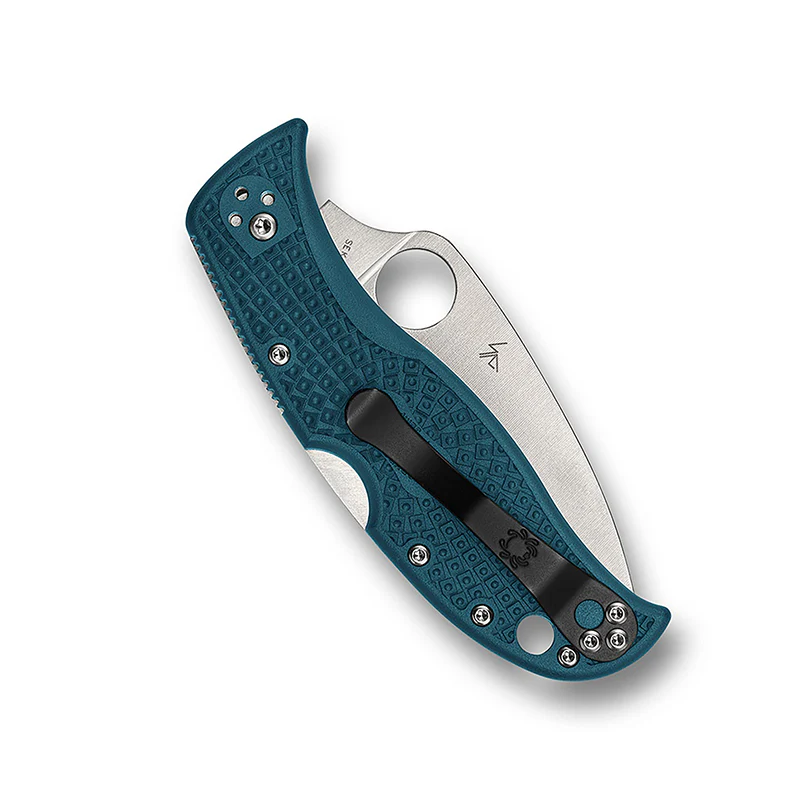 Spyderco LeafJumper, K390 Steel Blade with Blue FRN Handle - Image 4