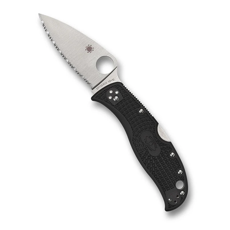 Spyderco LeafJumper, VG10 Steel Blade with Black FRN Handle - Image 7