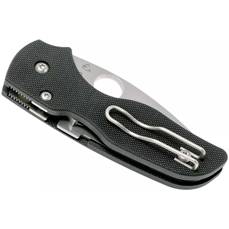 Spyderco Lil' Native Black Compression Lock - G-10 Handle - Plain Edge - Image 4