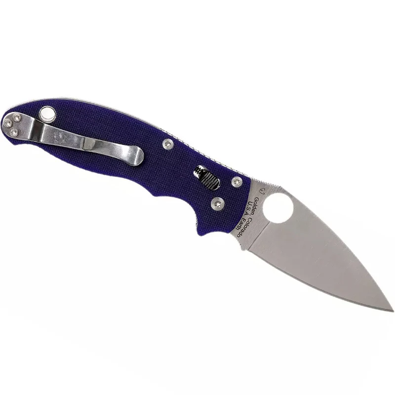 Spyderco Manix 2 CPM S110V Steel Blade - Dark Blue G-10 Handle - PlainEdge - C101GPDBL2 - Image 2