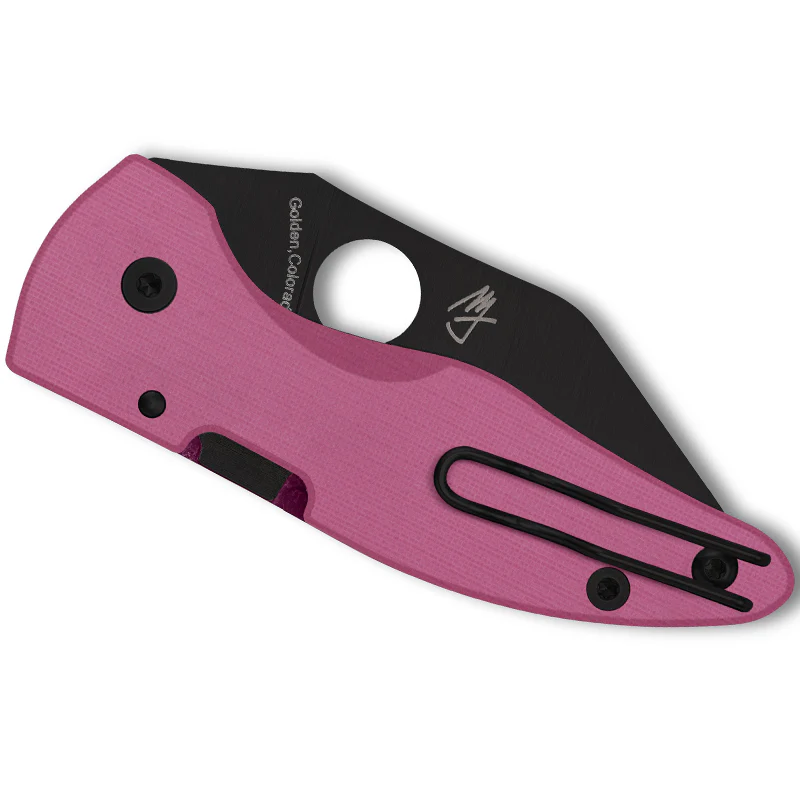 Spyderco MicroJimbo Pink G10 Black Blade Sprint Run - C264GPNBKP - Image 2