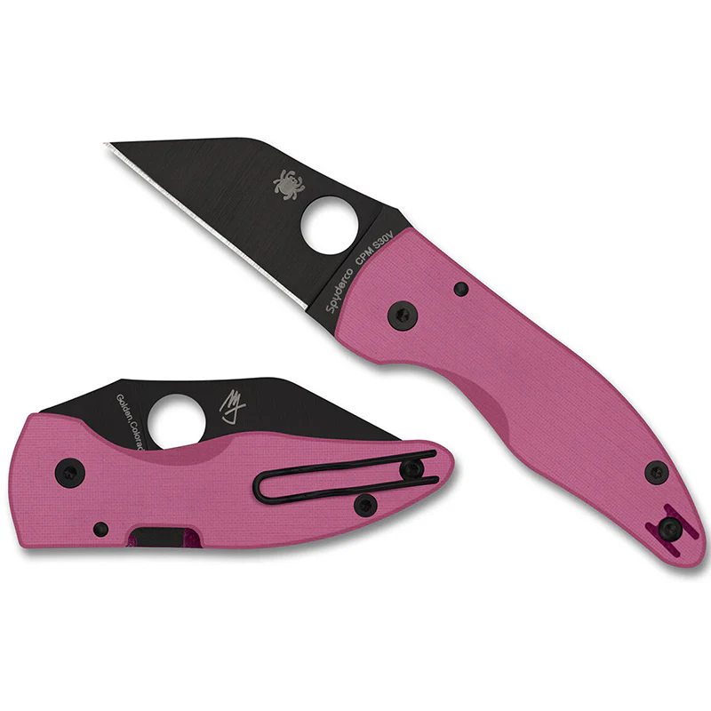 Spyderco MicroJimbo Pink G10 Black Blade Sprint Run - C264GPNBKP - Image 3