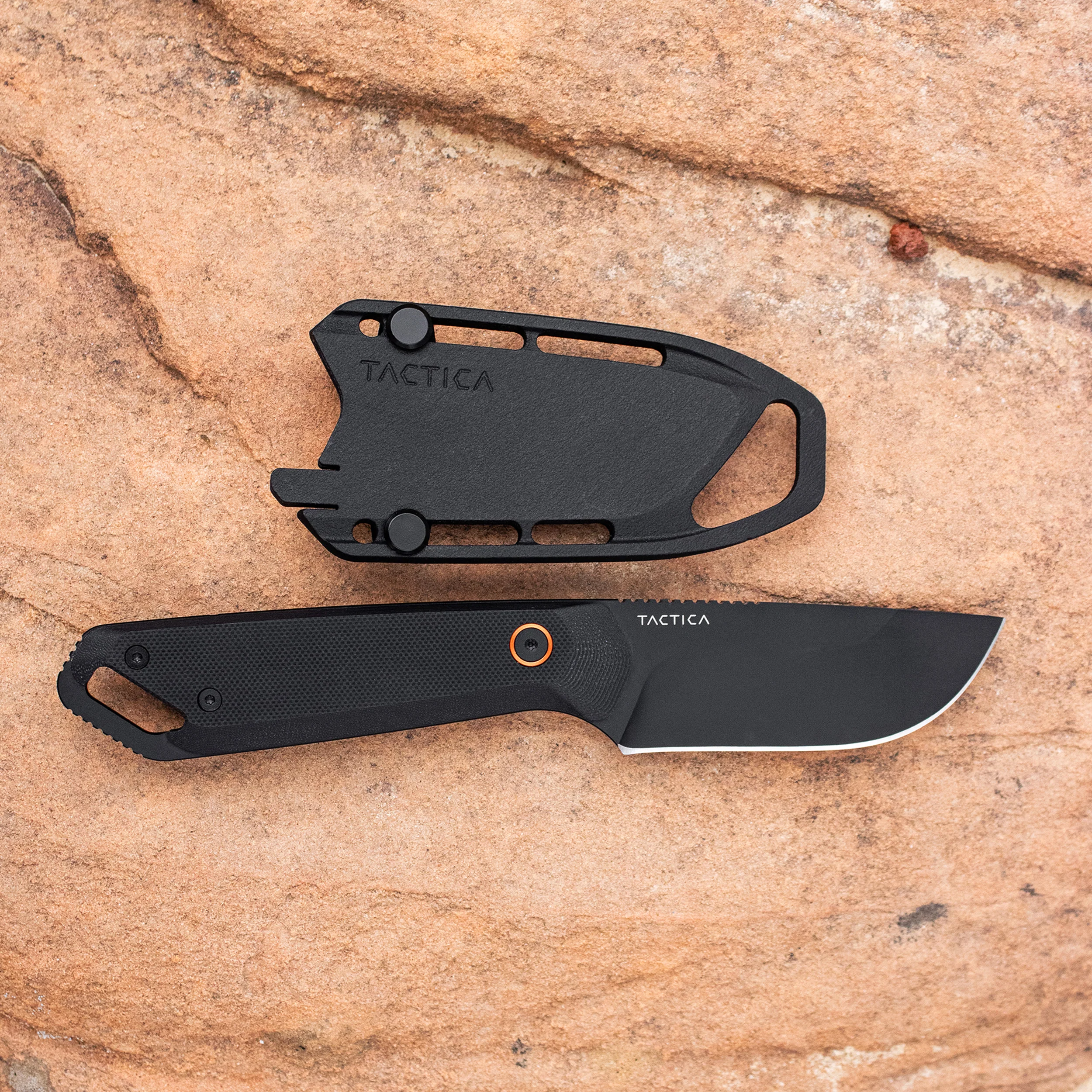 Tactica K.300 Fixed Knife D2 Steel Drop Point Blade G10 Handle with Sheath - Image 2