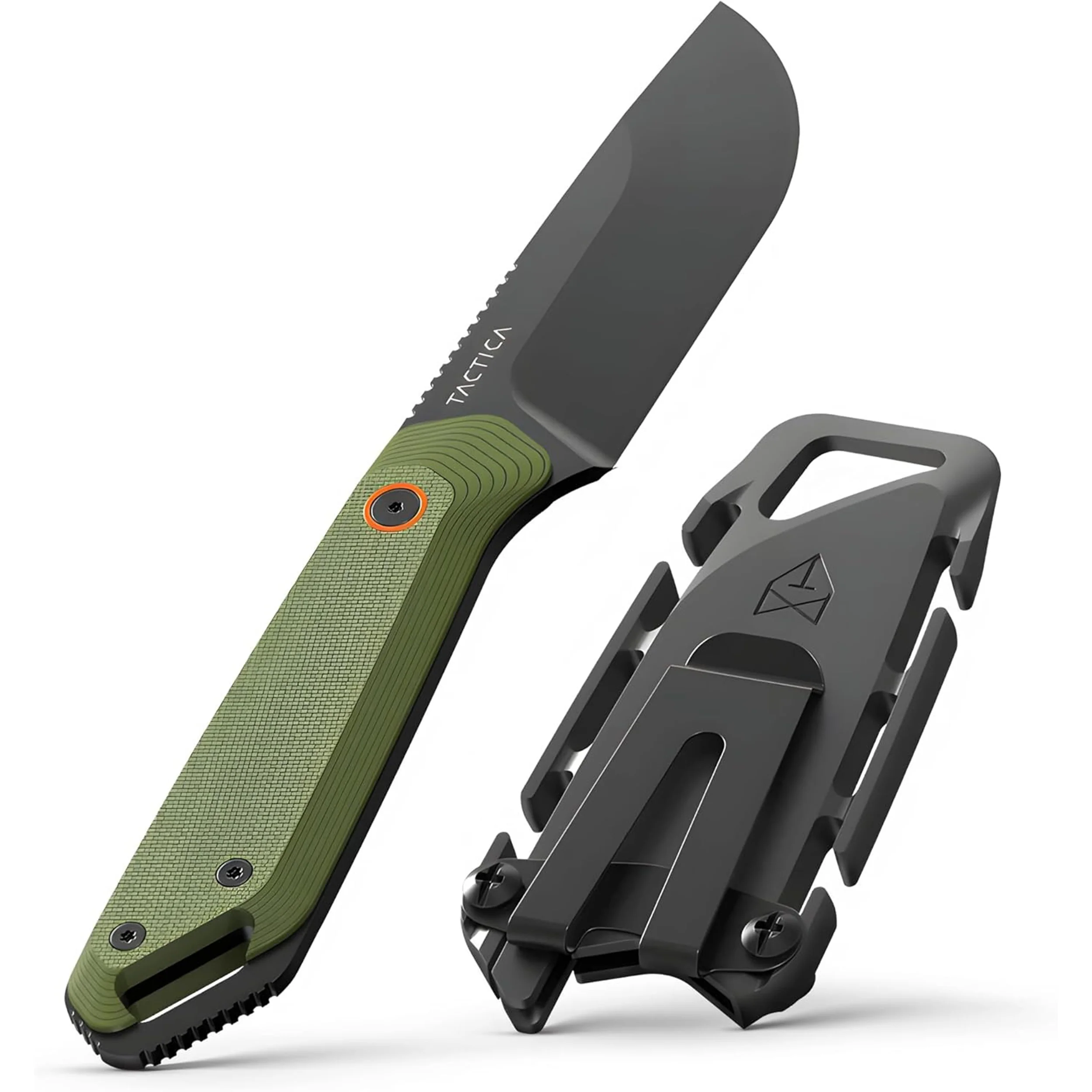 Tactica K.300 Fixed Knife D2 Steel Drop Point Blade G10 Handle with Sheath - Image 9