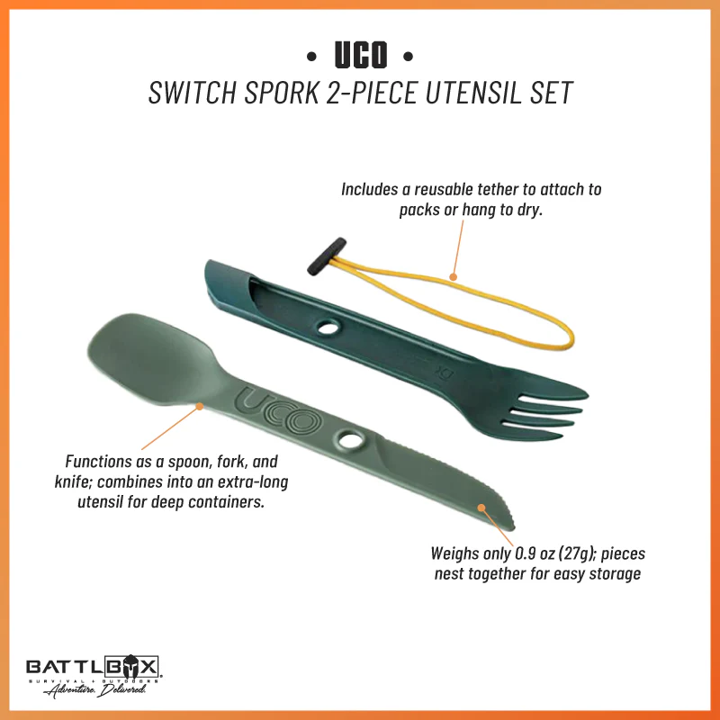 UCO Switch Spork 2-Piece Utensil Set - Image 8